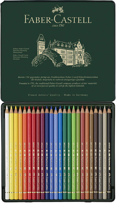 FABER-CASTELL Polychromos Artists Color Pencils - (24 Pcs) - Al Masam Stationery LLC