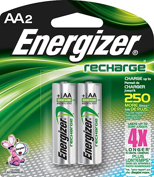 Energizer Extreme Rechargeable AA Batteries NH15 BP2 - Al Masam Stationery LLC Main image