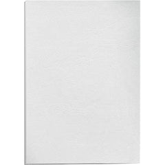 GBC BINDING COVERS LEATHERGRAIN WHITE  A5 250 GSM - Al Masam Stationery LLC