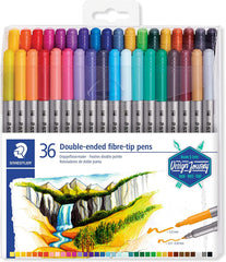 Staedtler Double-end fibre-tip pens Set 36 Color (3200-TB36) - Al Masam Stationery LLC