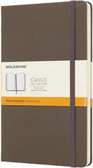 Moleskine Ruled Classic Notebook Hard Cover A5 Earth Brown - Al Masam Stationery LLC