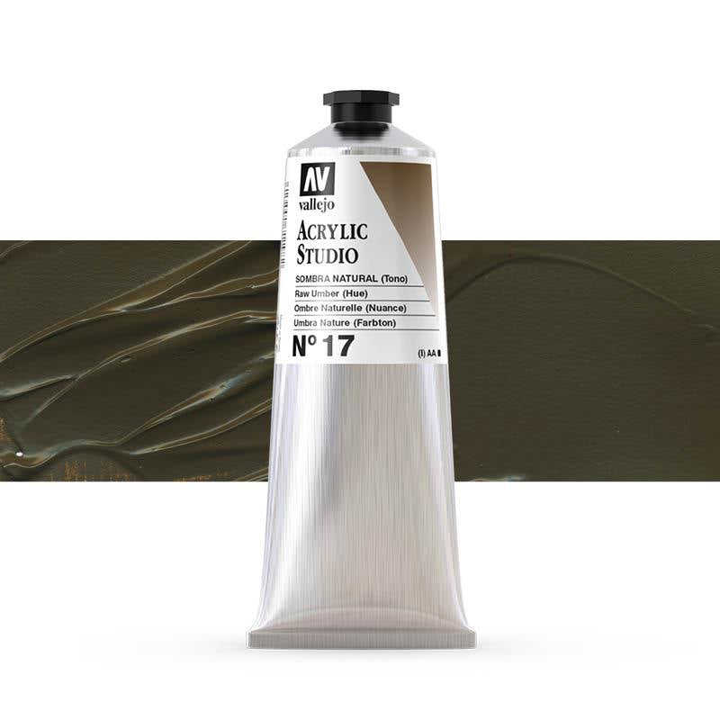VALLEJO ACRYLIC STUDIO 17:125ML. RAW UMBER - Al Masam Stationery LLC
