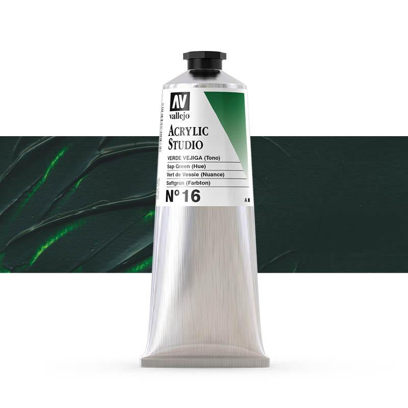 VALLEJO ACRYLIC STUDIO 16:125ML. SAP GREEN - Al Masam Stationery LLC