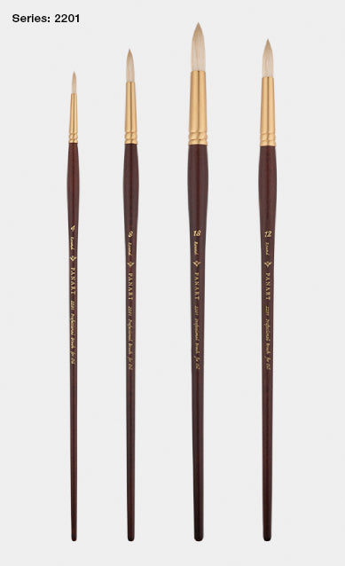 PANART PROFESSIONAL BRISTLE ROUND LH BRUSH 2201-8 - Al Masam Stationery LLC Main image