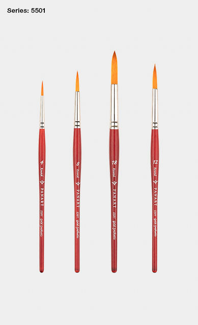 PANARTGOLD GREEN SYNTHETIC LH BRUSH SET FB-12 R-4 F-8 - Al Masam Stationery LLC