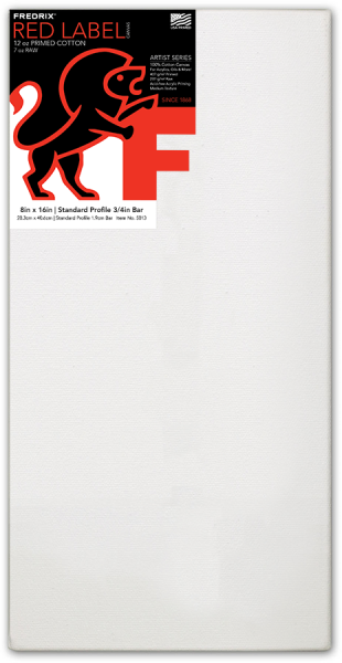 Fredrix TARA Stretched Canvas 3/4"Bar (8X16)" or (20.32x40.64)cm - Al Masam Stationery LLC Main image