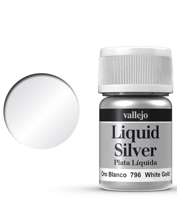 VALLEJO LIQUID GOLD 796-35ML. WHITE GOLD - Al Masam Stationery LLC