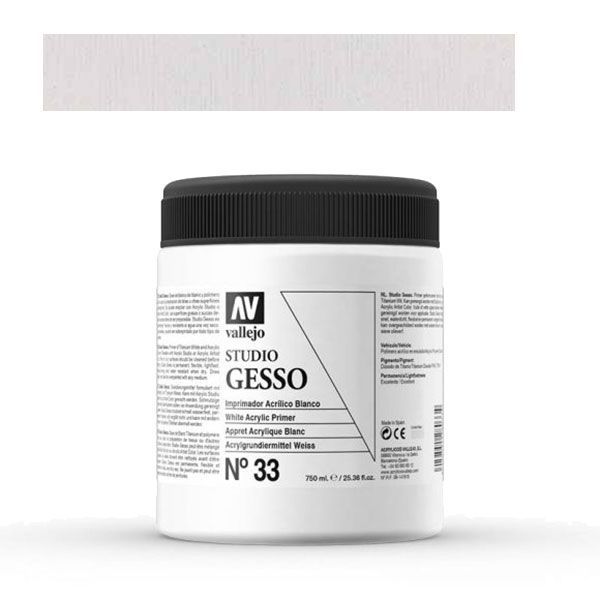VALLEJO STUDIO GESSO 033-750ML. - Al Masam Stationery LLC