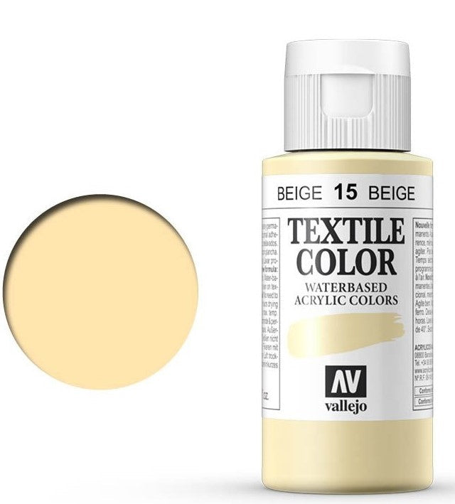 VALLEJO TEXTILE COLOR 15: 60 ML. BEIGE - Al Masam Stationery LLC