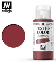 Vallejo Textile Color 26: 60 Ml. Dark Burgundy