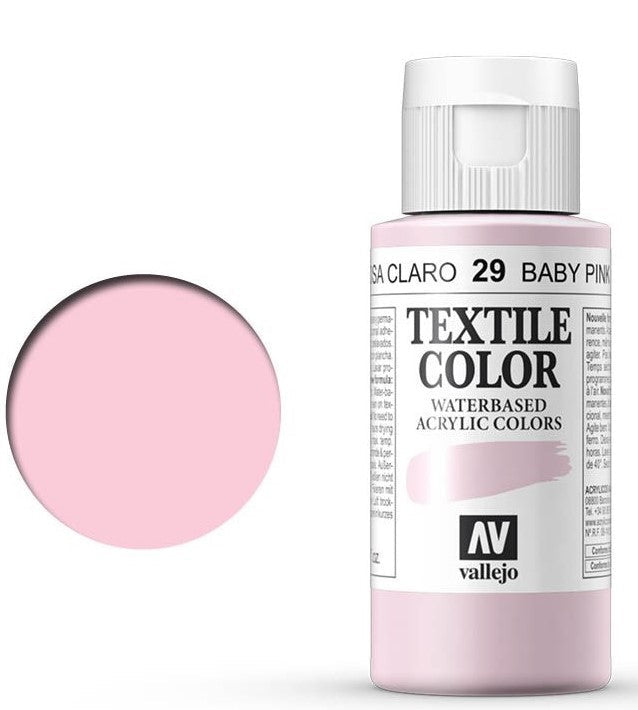 VALLEJO TEXTILE COLOR 29: 60 ML. BABY PINK - Al Masam Stationery LLC