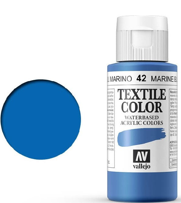 VALLEJO TEXTILE COLOR 42: 60 ML. MARINE BLUE - Al Masam Stationery LLC
