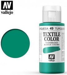 VALLEJO TEXTILE COLOR 49: 60 ML. TURQUOISE - Al Masam Stationery LLC