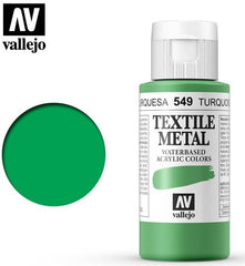 VALLEJO TEXTILE COLOR 549: 60 ML. TURQUOISE METAL