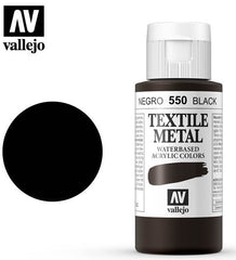 VALLEJO TEXTILE COLOR 550: 60 ML. BLACK METAL - Al Masam Stationery LLC