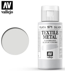 Vallejo Textile Color 571: 60 Ml. Silver