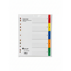 Atlas PP Colour Divider A4 10 Part | File Index Dividers