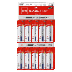 The Cello Maxriter 0.7mm Blue Bl is a high-quality writing instrument designed for precision and smooth writing. With a 0.7mm tip and blue ink, it delivers clean, precise lines every time. Perfect for both personal and professional use, this pen is a must-have for any writing task.  Longest-writing click pen - writes 5x other click pens 0.7 mm tip gives bold writing Fashionable pen design