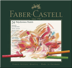 FABER-CASTELL Polychromos Artists Color Pastels Cardboard - (24 Pcs) - Al Masam Stationery LLC