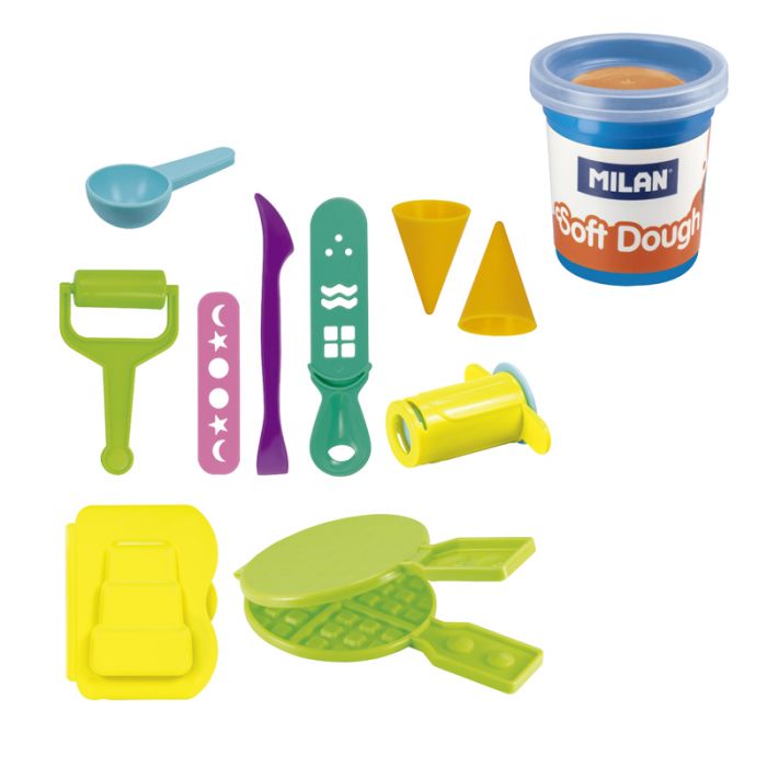 Kit 6 cans 59 g Soft Dough with tools 'Ice creams &Waffles' - Al Masam Stationery LLC