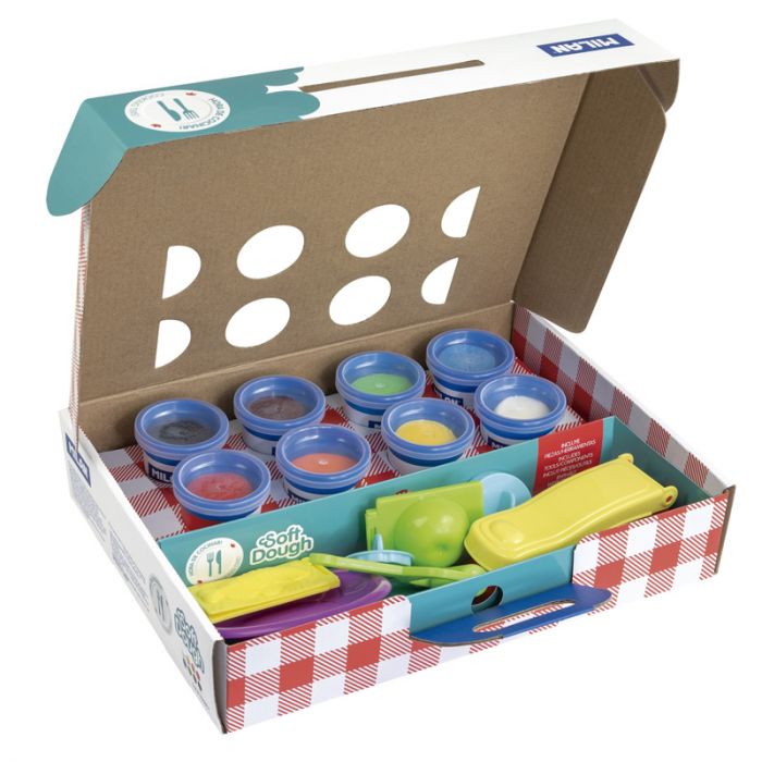 Kit 8 cans 59 g Soft Dough with tools 'Cooking time' - Al Masam Stationery LLC