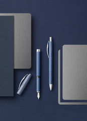 FABER-CASTELL Fountain Pen Essentio Aluminium Blue B - Al Masam Stationery LLC