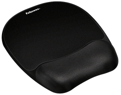 Fellowes Memory Foam Wrist Support With Mouse Pad - Black - Al Masam Stationery LLC