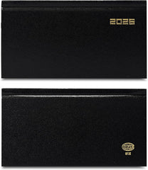 FIS Black Slim Vinyl 2026 Weekly Diary - FSDI51E26BK - Al Masam Stationery LLC