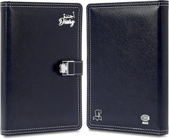 FIS Blue A5 Leather Lock 2026 AE Diary - FSDI86AE26D02 - Al Masam Stationery LLC