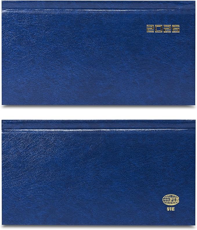 FIS Blue Slim Vinyl 2026 Weekly Diary - FSDI51E26BL - Al Masam Stationery LLC