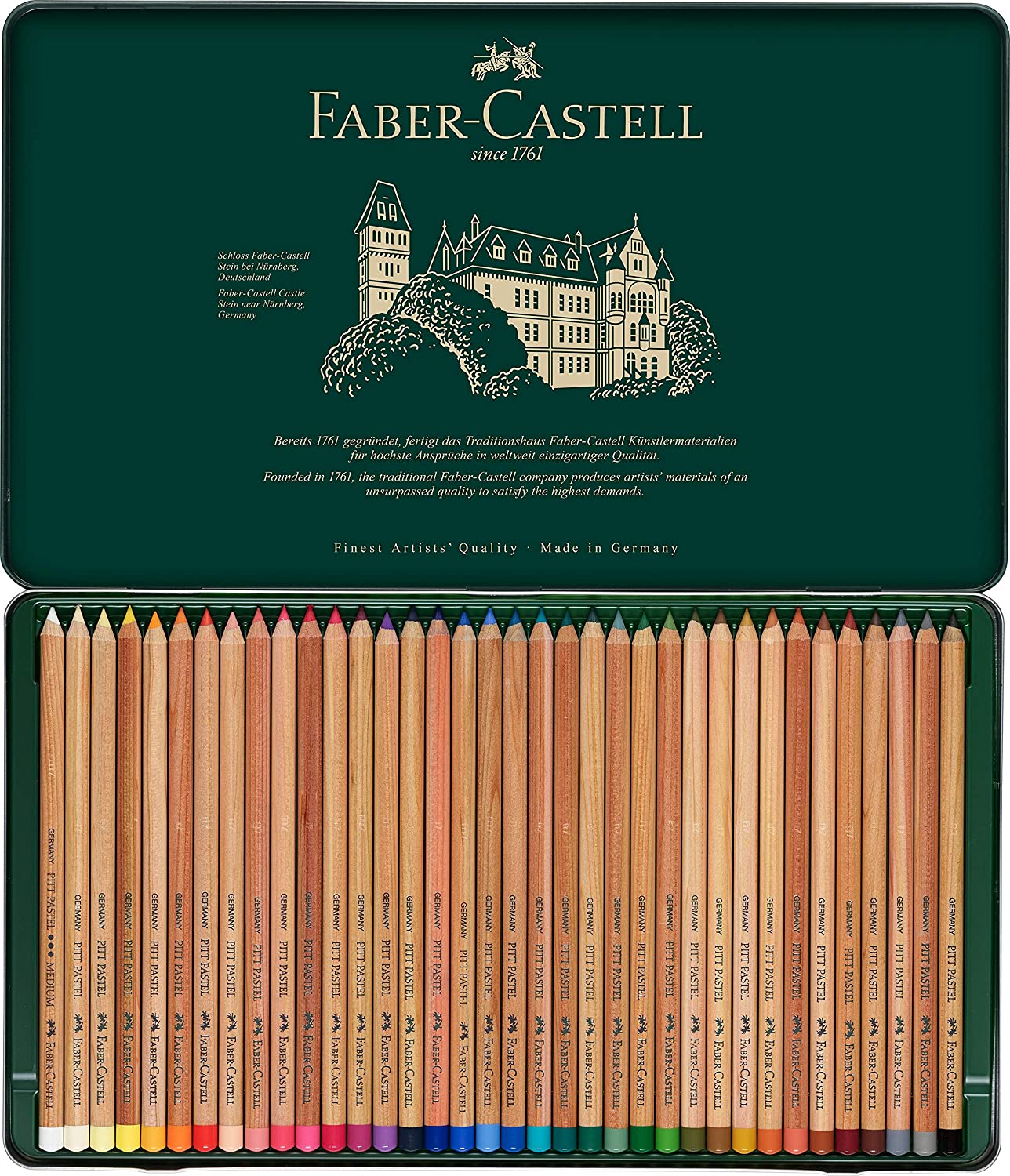 FABER-CASTELL PITT Pastel Pencils - (Tin of 36) - Al Masam Stationery LLC