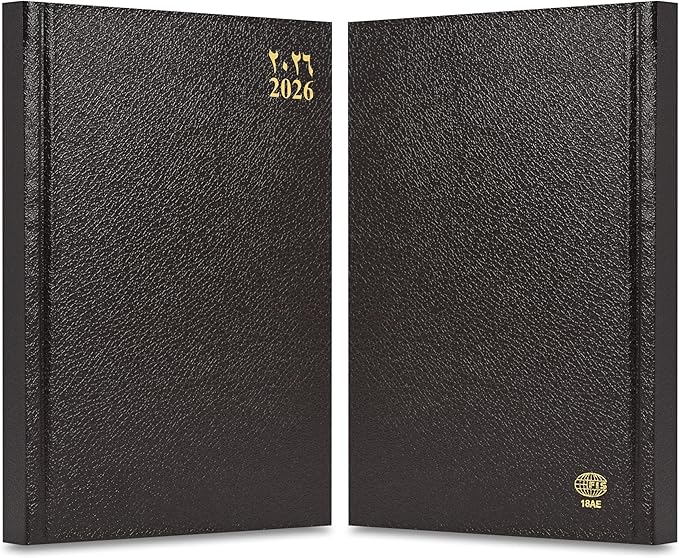 FIS Chocolate A5 Vinyl 2026 Daily Diary - FSDI18AE26CH - Al Masam Stationery LLC