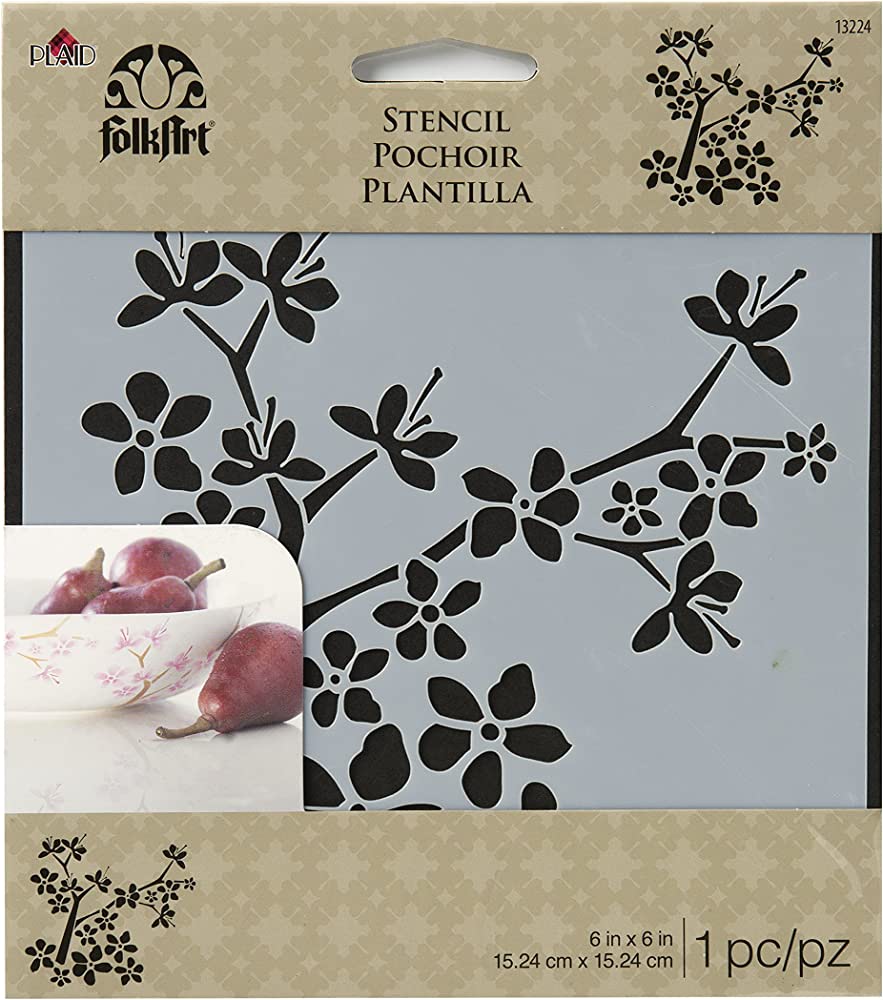 Folk Art Small Painting Stencil - Cherry Blossom - MSP 13224 - Al Masam Stationery LLC Main image