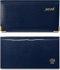FIS Blue Slim Vinyl Gold 2026 Weekly Diary - FSDI52EG26BL - Al Masam Stationery LLC