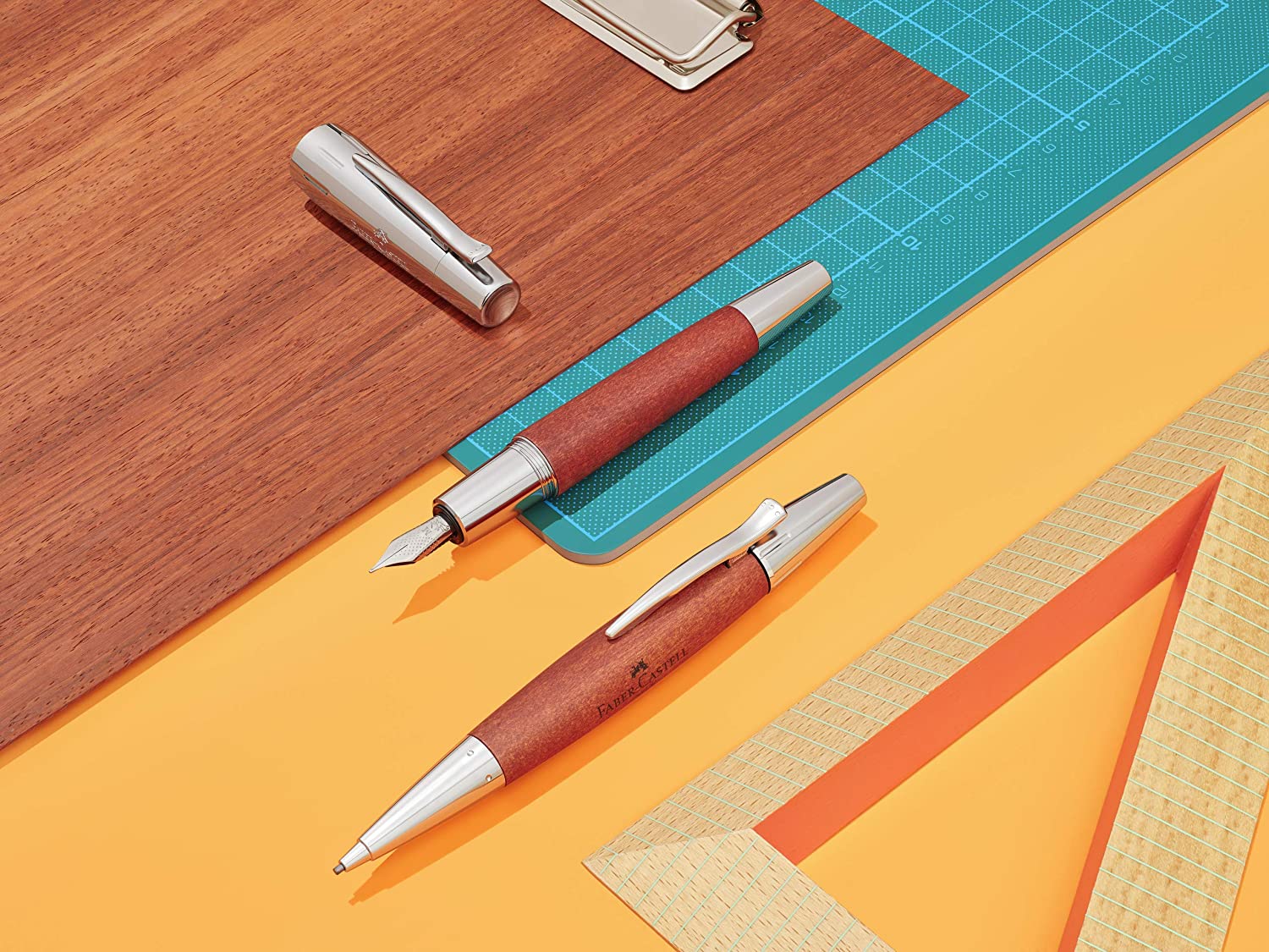 FABER-CASTELL PROP PENCIL WOOD CHROME BROWN - Al Masam Stationery LLC