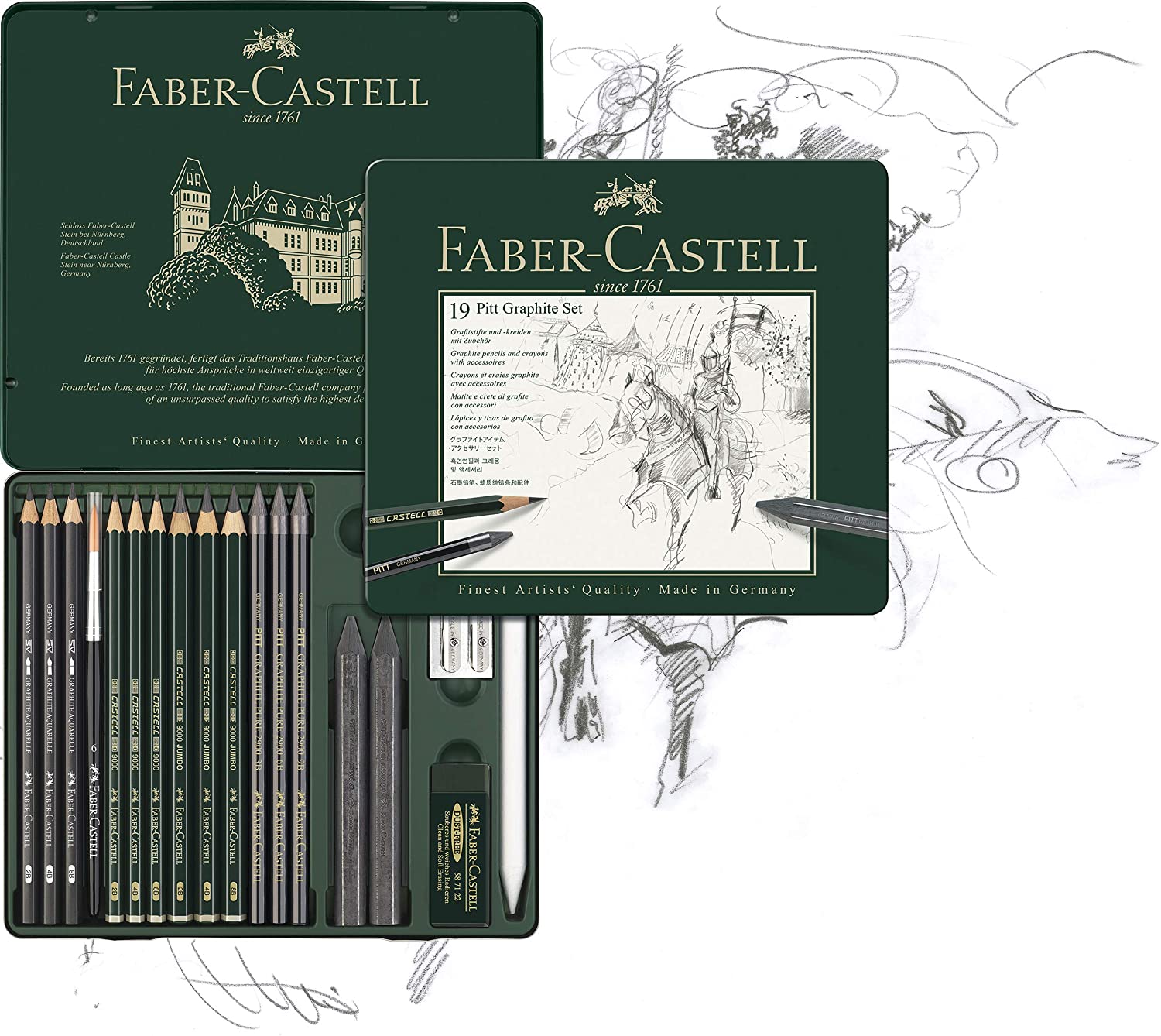FABER-CASTELL PITT Graphite tin - Al Masam Stationery LLC
