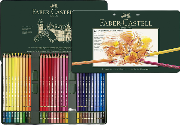FABER-CASTELL Polychromos Artists Color Pencils - (60 Pcs) - Al Masam Stationery LLC