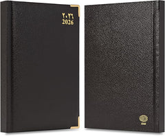 FIS Chocolate A5 Gold-Corner Vinyl 2026 Diary - FSDI22AE26CH - Al Masam Stationery LLC