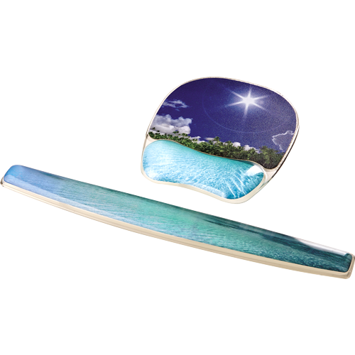 Fellowes Photogel Keyboard Wrist Support - Tropical Beach - Al Masam Stationery LLC