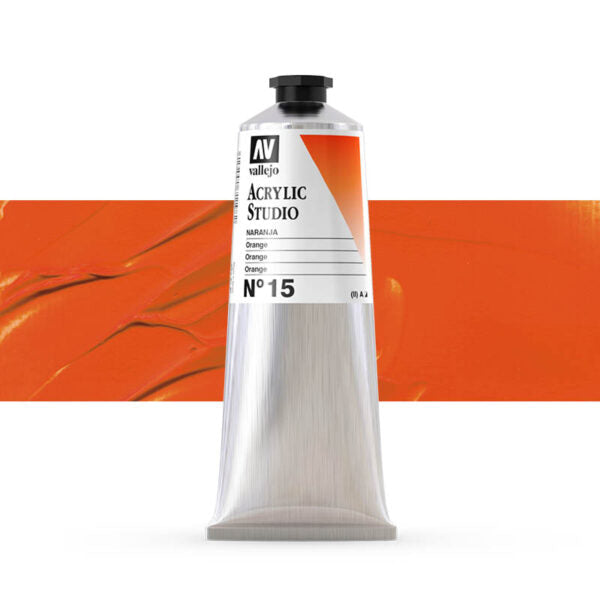 VALLEJO ACRYLIC STUDIO 15:125ML. ORANGE - Al Masam Stationery LLC