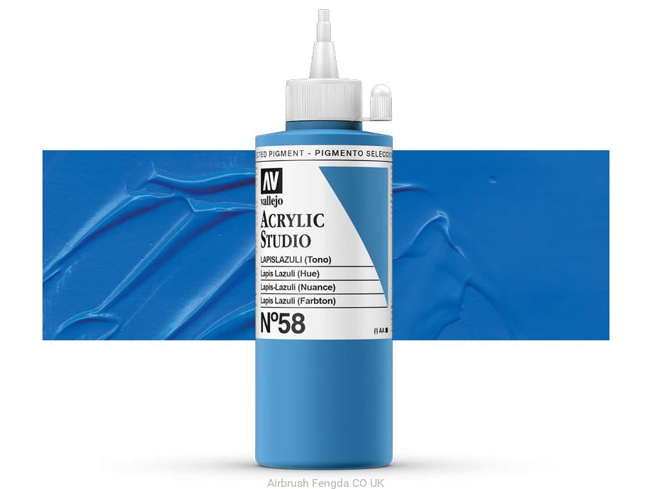 VALLEJO ACRYLIC STUDIO 58: 200 ML. LAPIS LAZULI - Al Masam Stationery LLC