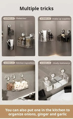 ELMAS Wall-Mounted Corner Bathroom Shelf with Suction Cup - Al Masam Stationery LLC