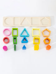 ELMAS 5 Sets Geometric Shape Sorting Stacking Toys