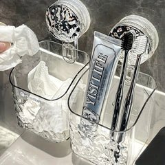 ELMAS Wall-Mounted Corner Bathroom Shelf with Suction Cup - Al Masam Stationery LLC