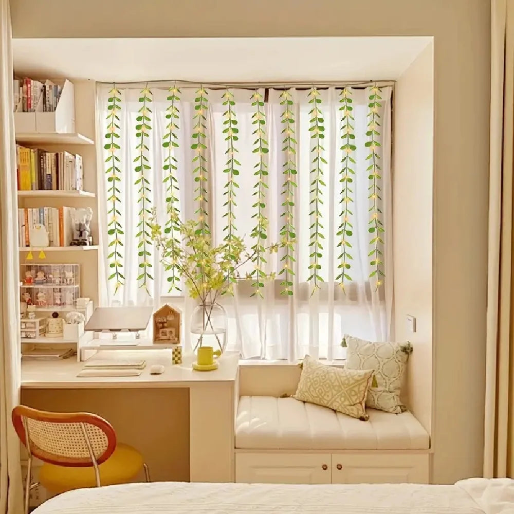 ELMAS 3m 100LED Willow Leaf Vine Lamp USB-Powered - Al Masam Stationery LLC