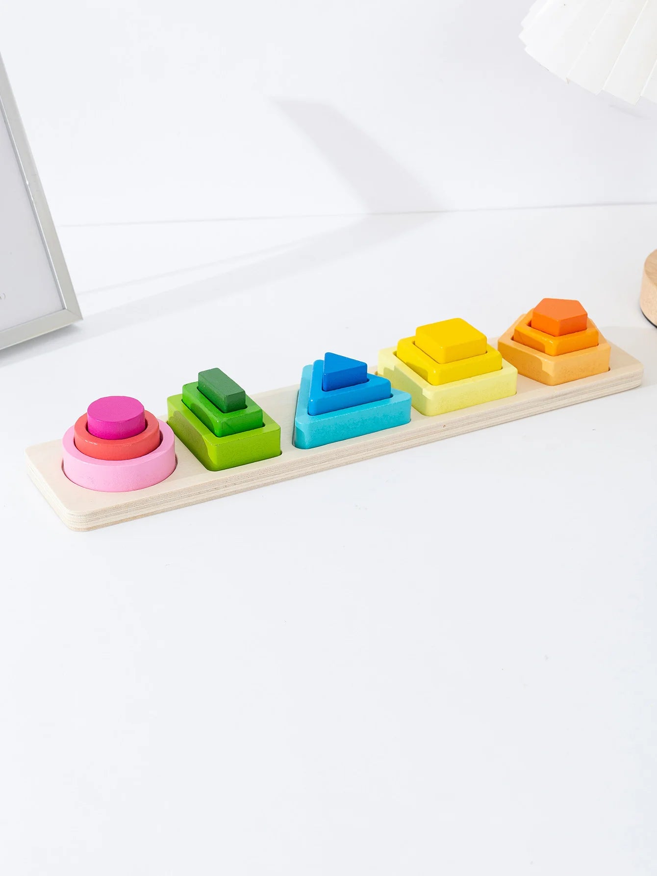 ELMAS 5 Sets Geometric Shape Sorting Stacking Toys - Al Masam Stationery LLC