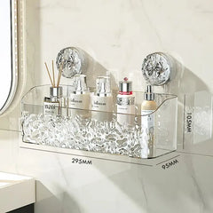 ELMAS Wall-Mounted Corner Bathroom Shelf with Suction Cup - Al Masam Stationery LLC