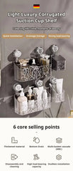ELMAS Wall-Mounted Corner Bathroom Shelf with Suction Cup - Al Masam Stationery LLC