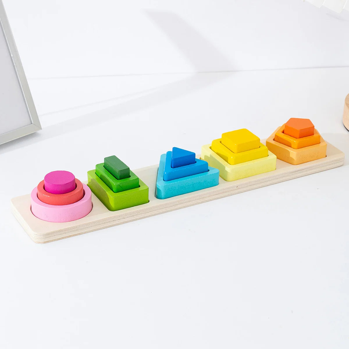 ELMAS 5 Sets Geometric Shape Sorting Stacking Toys - Al Masam Stationery LLC