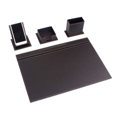 ELMAS Premium Leather Desk Organizer Set - 4 Piece Essentials